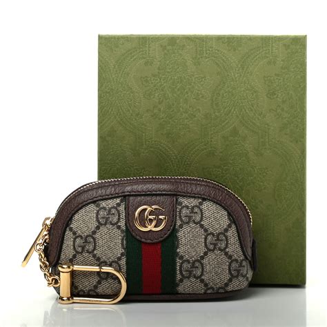 gucci supreme key case|Gucci ophidia key pouch.